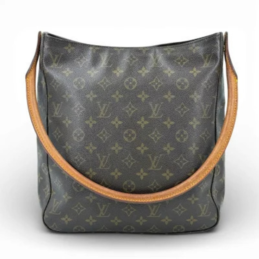 Louis Vuitton Monogram Loop Shoulder Bag Canvas Leather Brown